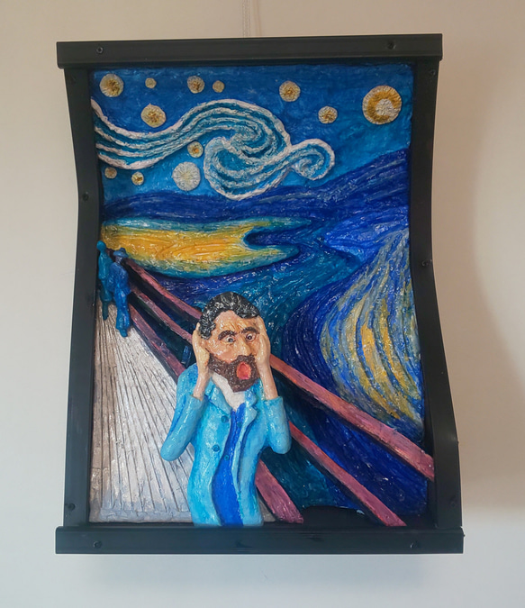 単品 33×43cm アートパネル 枠付きフレーム絵画 モナリザ 真珠の