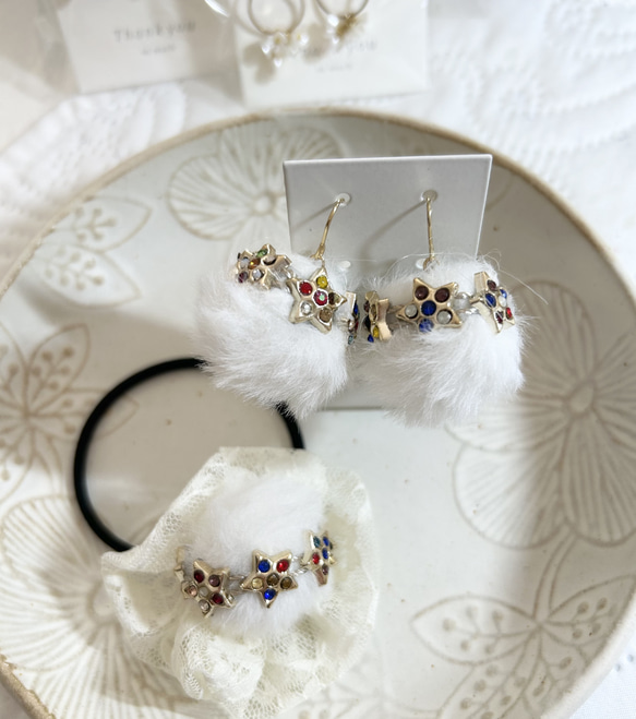 No 774☆海模様レジンヘアゴム☆夏☆٩(๑❛ᴗ❛๑)۶ No 774☆海模様