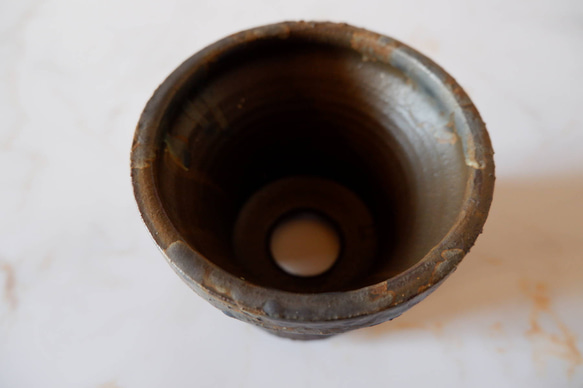 3.5号青銅錆鉢774　塊根植物　多肉植物　盆栽　植木鉢　作家鉢　鉢皿　沖縄 4枚目の画像