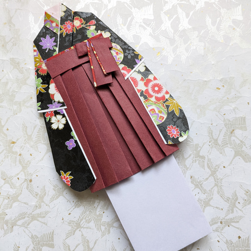 お祝い袋 袴 卒業祝い 卒業式 お礼 先生へのプレゼント 友禅和紙 着物