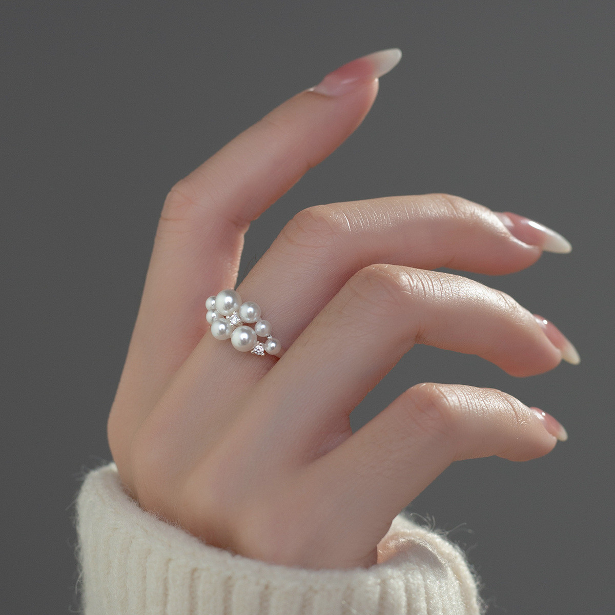 シルバーs925パールリング指輪R013530248