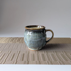 瑠璃色のフリーカップ 焼酎にも【手仕事 民藝 和 陶器】 湯呑み 酒津焼