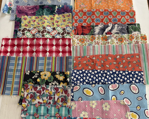 フィードサック・ヴィンテージ・アニマル柄生地セット フィードサック・ヴィンテージファブリック 小さめサイズ21枚セット⑧