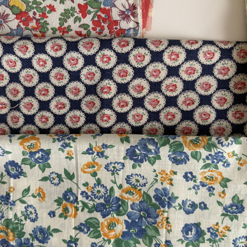 フィードサック・ヴィンテージファブリック2枚セット⑤【23〜24cm