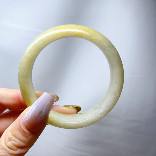 値下げ】本翡翠保証‼️天然翡翠 黒翡翠バングル 内径約58.9mm