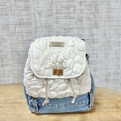 マクラメ編み リュック バッグ　フリンジ　生成り　ホワイト　白 Macrame V Fringe Rucksack | Sfeemy （スフィーミー）