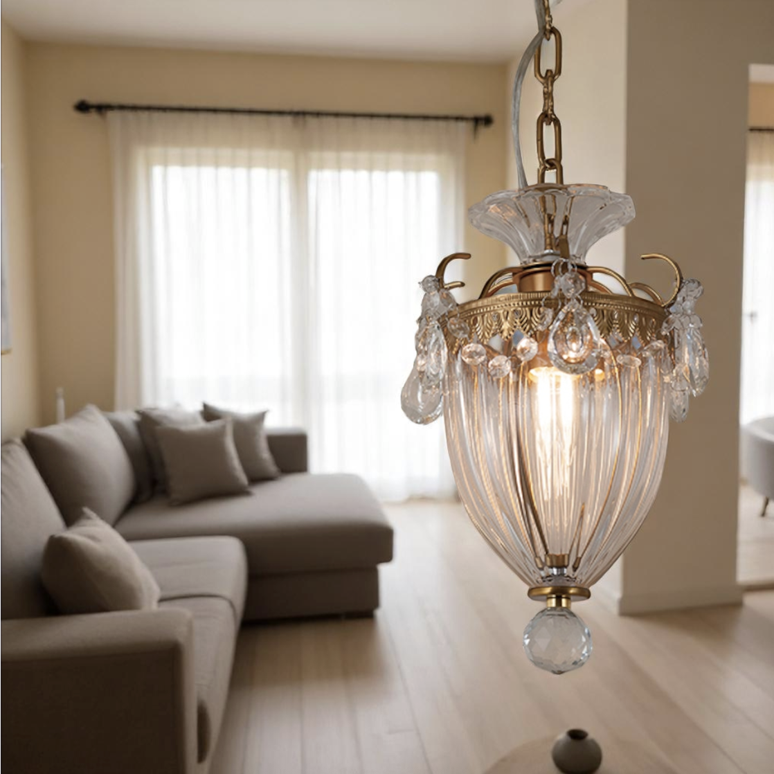 ペンダントランプ《アレシアの灯雫（とうしずく）》 （1灯）【LED電球付き・サイズ変更再販】