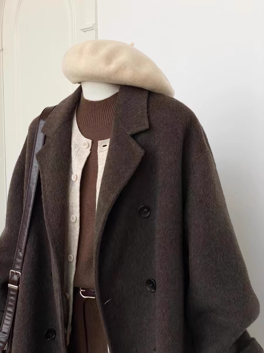 ラシャコート、レディース 、着痩せ 、防風 、春秋 、秋冬、 通勤 、通学 、お出かけ