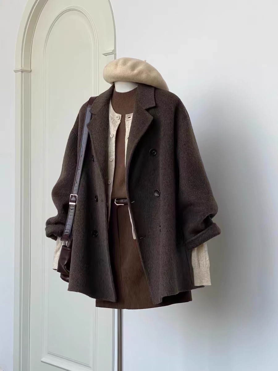 ラシャコート、レディース 、着痩せ 、防風 、春秋 、秋冬、 通勤 、通学 、お出かけ