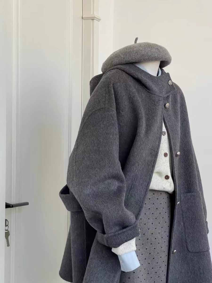 ラシャコート、レディース 、着痩せ 、防風 、春秋、秋冬、 通勤 、通学 、お出かけ