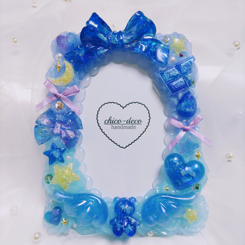 B7 L版】ホイップデコ 夜空 空色シリーズ 硬質ケースデコ ブロマイド