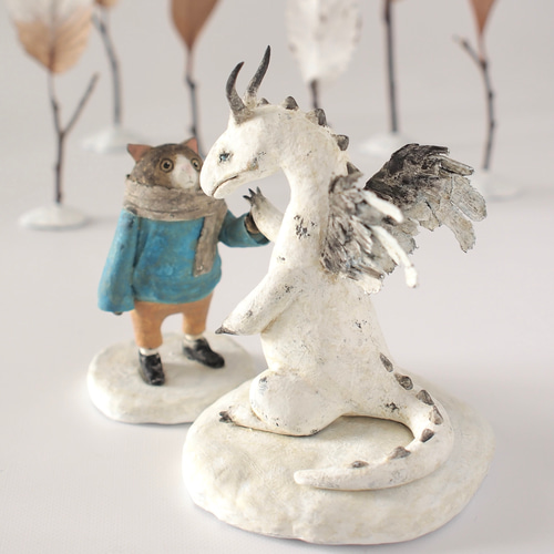 白竜との約束 - 塑像 - 立体・オブジェ Tokoro masayasu work 通販