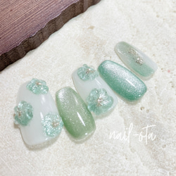 ✴︎2025年新作✴︎ ネイルチップ グリーン 緑色 マグネットネイル