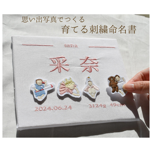 オーダー刺繍】思い出写真でつくるオーダー刺繍ワッペン