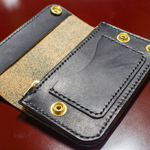 Koji Maeda様オーダー専用　ミドルトラッカーウォレット　茶芯　真鍮 ミドルトラッカーウォレット MTW-01【クロムエクセル / 茶芯