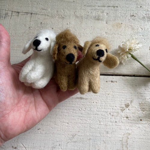 オリジナル 羊毛 フェルト プードル キーホルダー ハンドメイド 羊毛