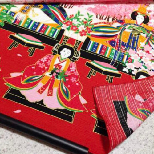 ひな祭りタペストリー 桜並木のお雛様 ラインストーン付 お雛様 初節句