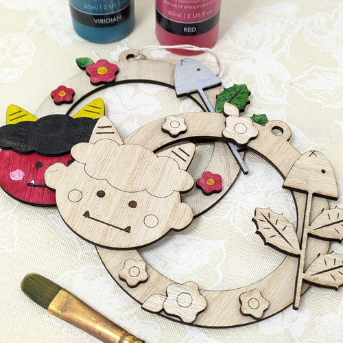 親子で色塗り】世界に1つの節分飾り イベント ペイント オーナメント