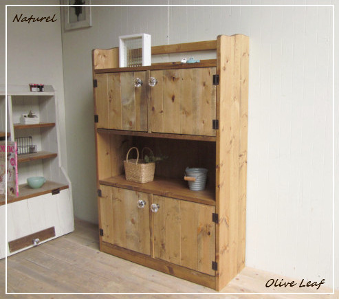 サイズ、デザインオーダー可4扉セパレートキャビネット○ナチュラル