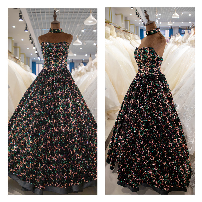 高級  オーダーメイド  ベアトップ  キラキラ  カラードレス 美品 エレガント  花嫁 パーティー音楽会W09