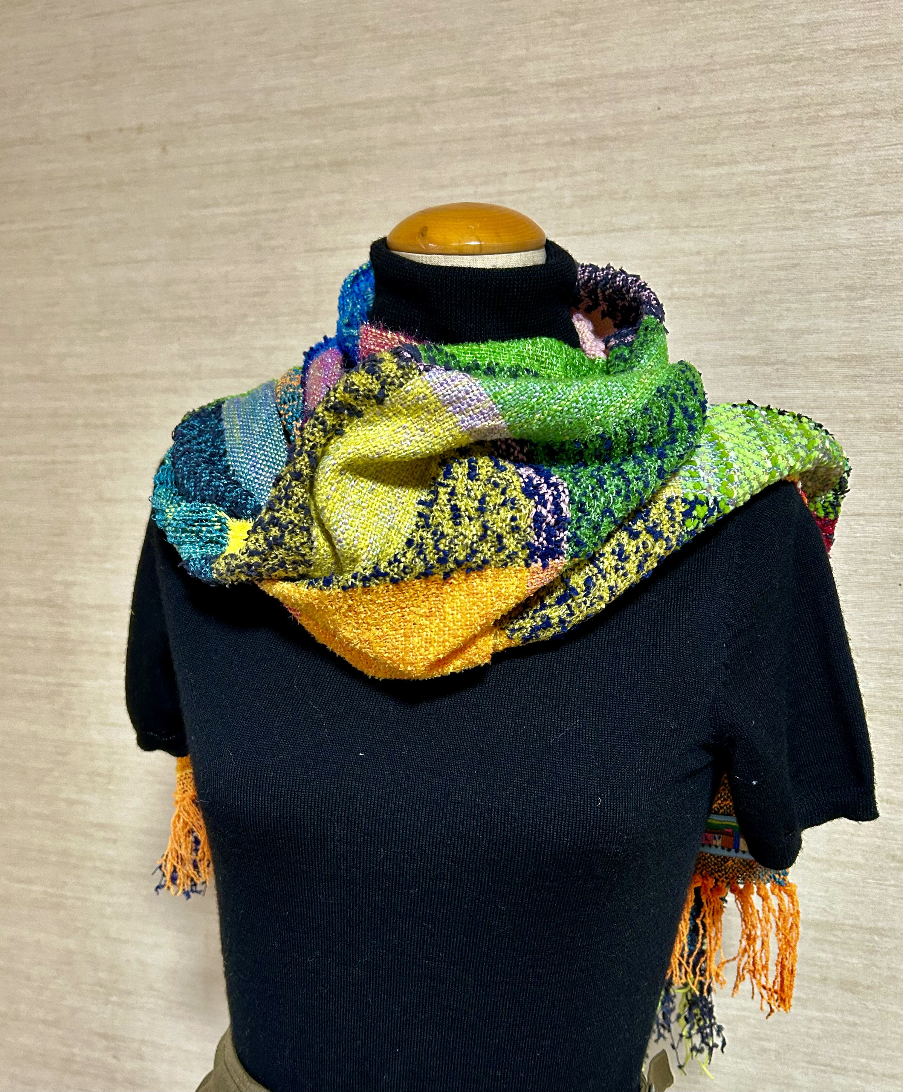 さをり織りマフラー