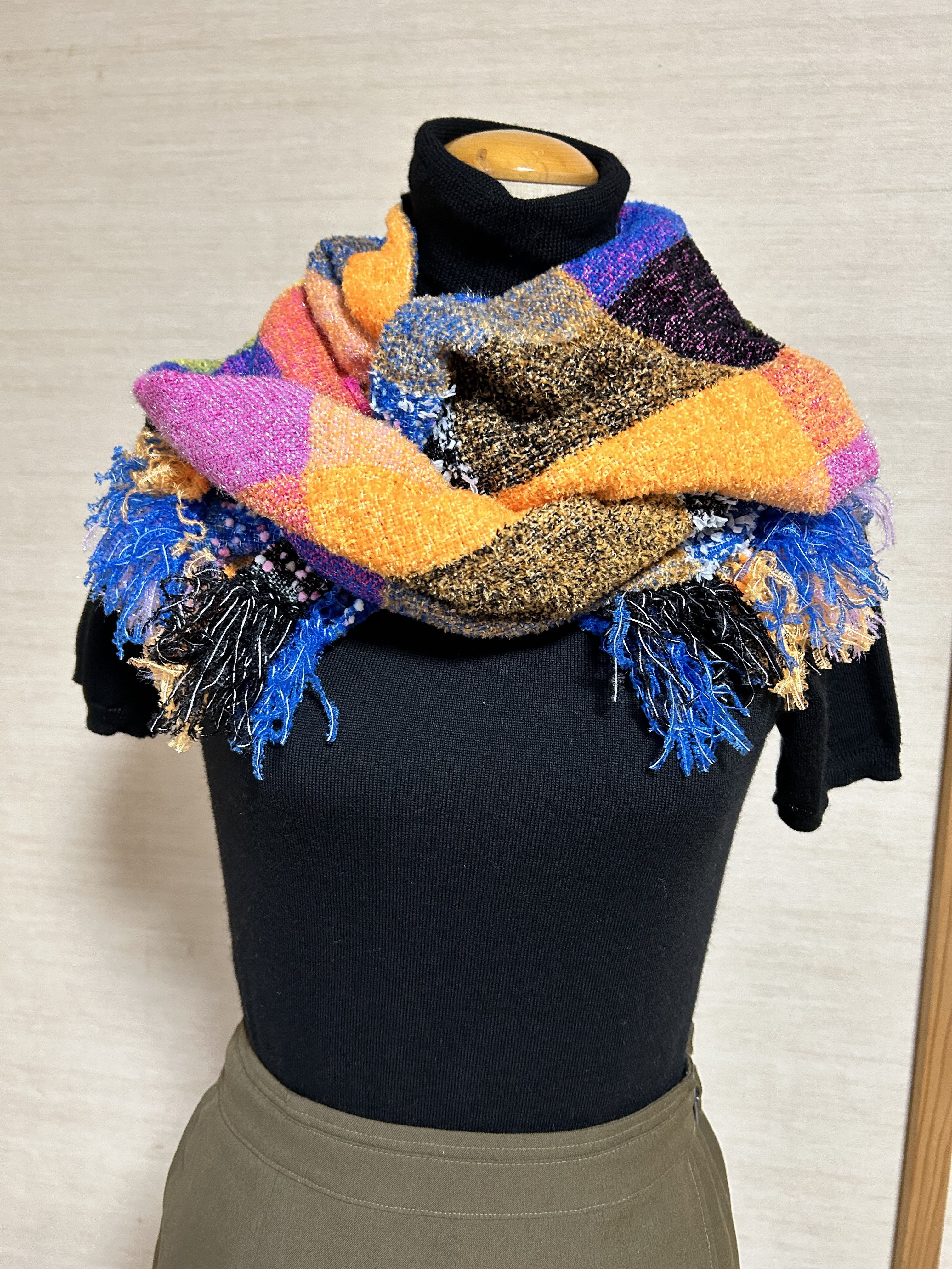 さをり織りマフラー