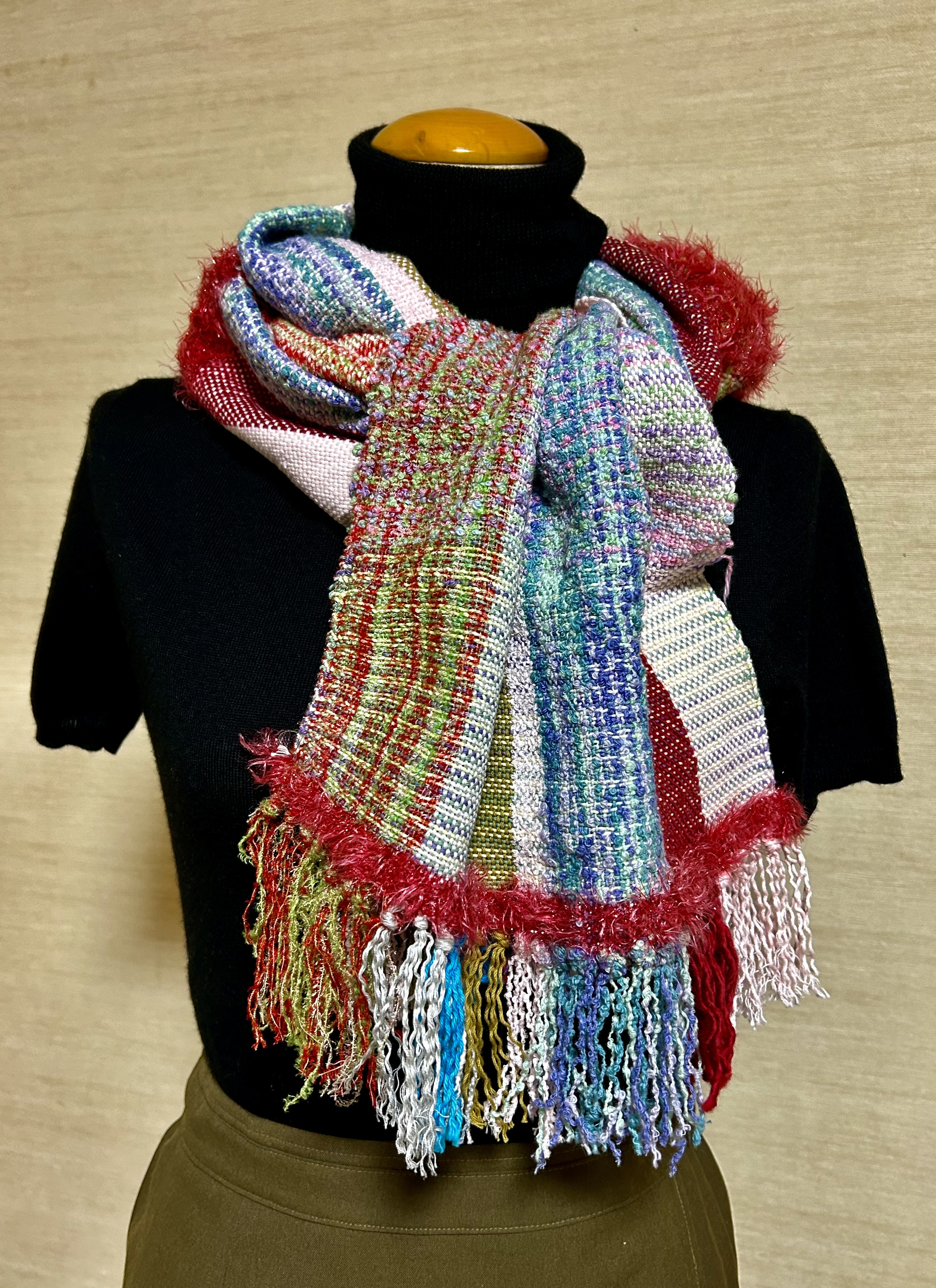 さをり織りマフラー