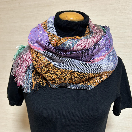 さをり織りストール ストール うえにし けんいち 通販 18747177