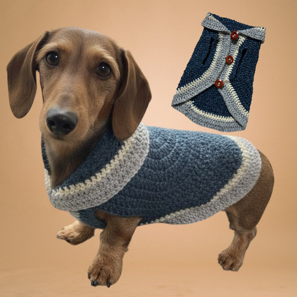 犬服完成品⭐︎胴回り38cm カーディガン⭐︎セーター⭐︎ポンチョ
