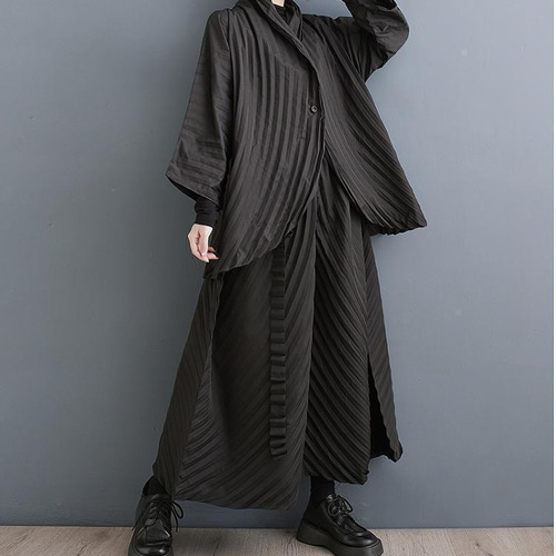 大きいサイズ レディース セットアップ パンツ モード系 春 秋冬