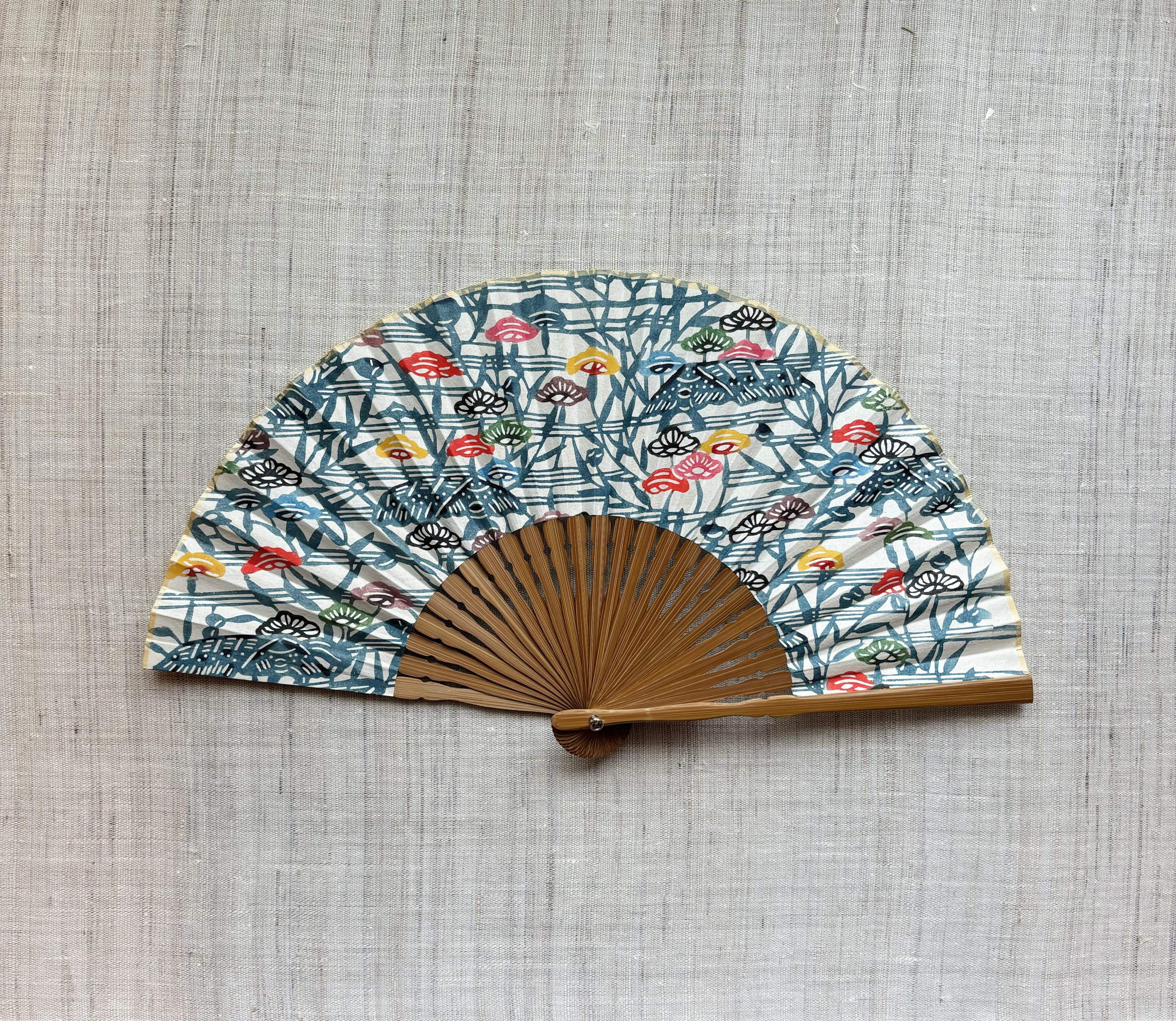 値下げしました！紅型　扇子　【送料無料】