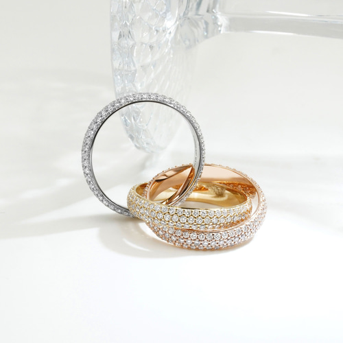 トリニティ・エタニティリング R18H241124-W（4週間発送） トリニティ・エタニティリング R18H241124-W（4週間発送） 指輪