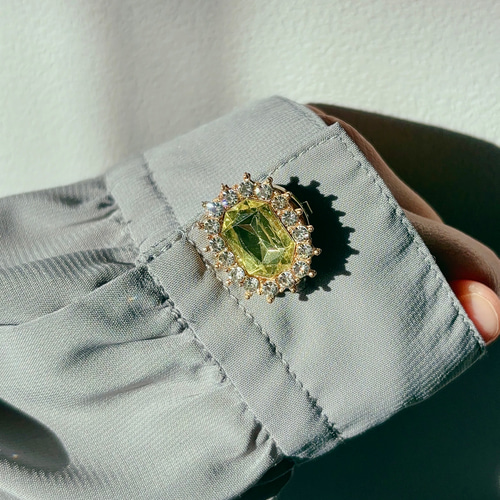 フェラガモ きらきらビジュー装飾カットソー ミンティグリーン フェラガモ きらきらビジュー装飾カットソー ミンティグリーン