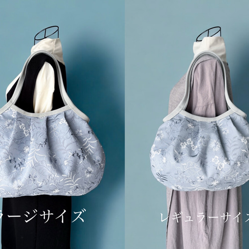 コロンと可愛いショルダーグラニーバッグ 可愛いお花の刺繍レース