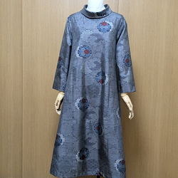 SOLD 着物リメイク ワンピース 大島紬 M〜L ワンピース さらあお 通販