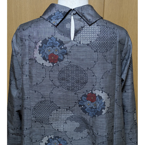 SOLD 着物リメイク ワンピース 大島紬 M〜L ワンピース さらあお 通販