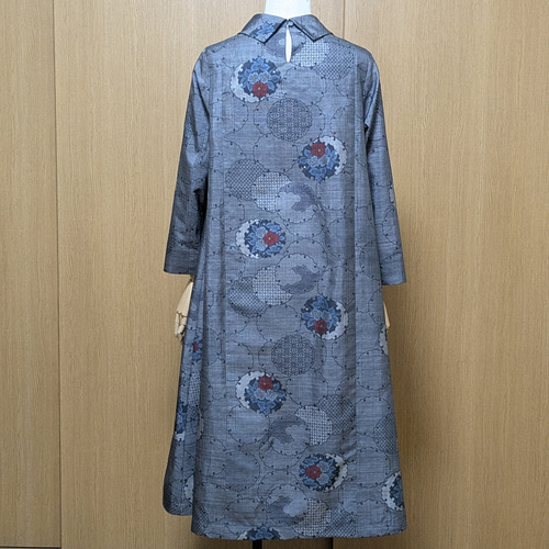 SOLD 着物リメイク ワンピース 大島紬 M〜L ワンピース さらあお 通販