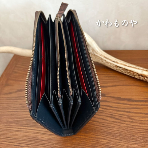 本革 クロコダイル（ワニ革）L字ファスナー長財布 ロングウォレット