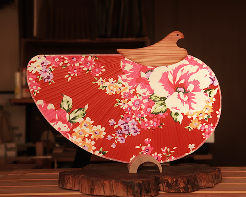 江戸仕立て 千鳥型 都うちわ 江戸仕立て都うちわ千鳥型【一越紙(群馬県)】Edo-style plover