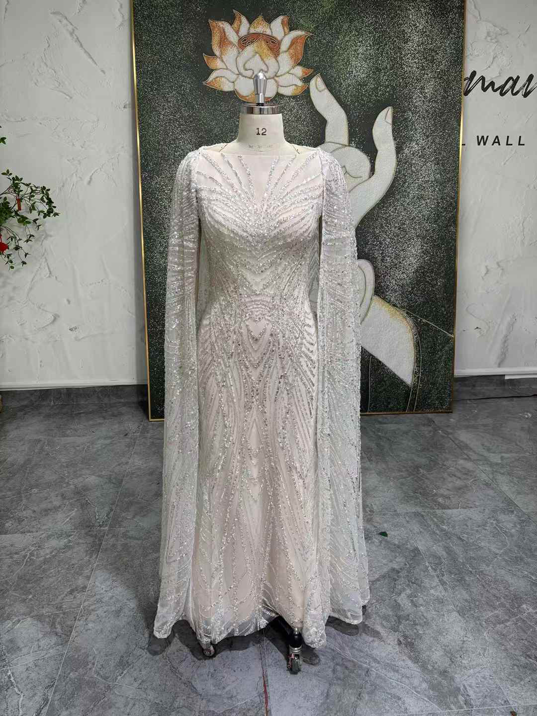 優雅　ショール　ウェディング　ストーン　キラキラドレス二次会　スレンダーライン　ポンチョ　発表会演奏会パーディー