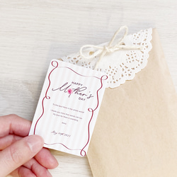 母の日 メッセージカード ｜ ミニサイズ プチプラ メッセージプレート