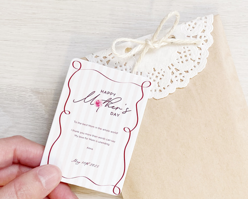 母の日 メッセージカード ｜ ミニサイズ プチプラ メッセージプレート