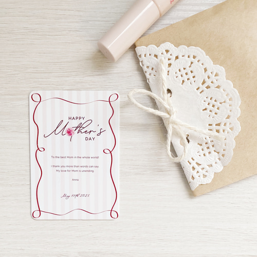 母の日 メッセージカード ｜ ミニサイズ プチプラ メッセージプレート