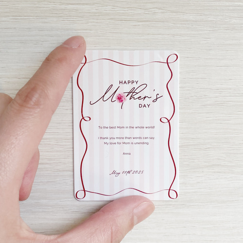 母の日 メッセージカード ｜ ミニサイズ プチプラ メッセージプレート