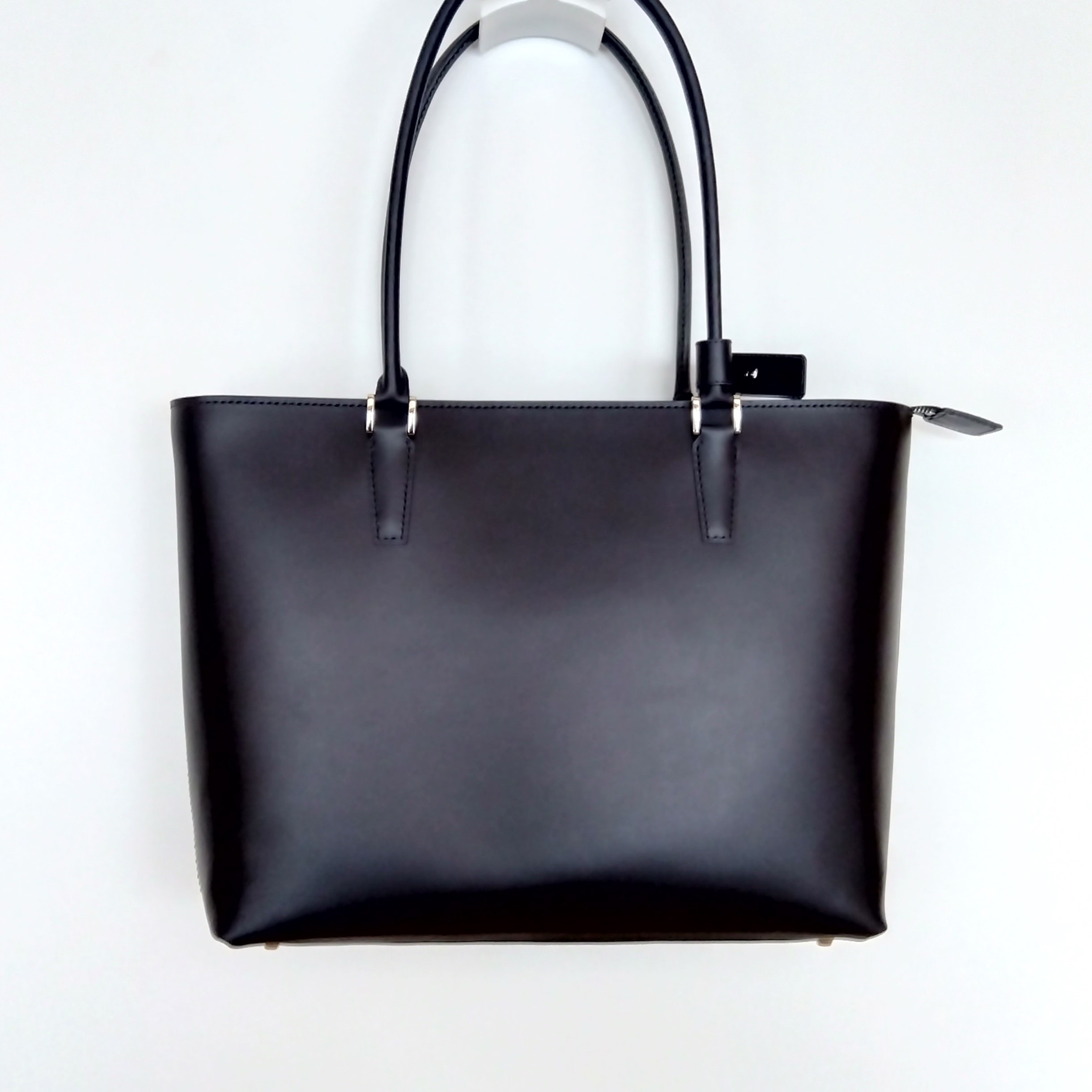 本革ファスナートートバッグ　ダークネイビー