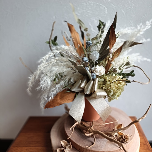 超早割ナチュラルドライフラワーのお祝い花M 母の日 パンパスグラス