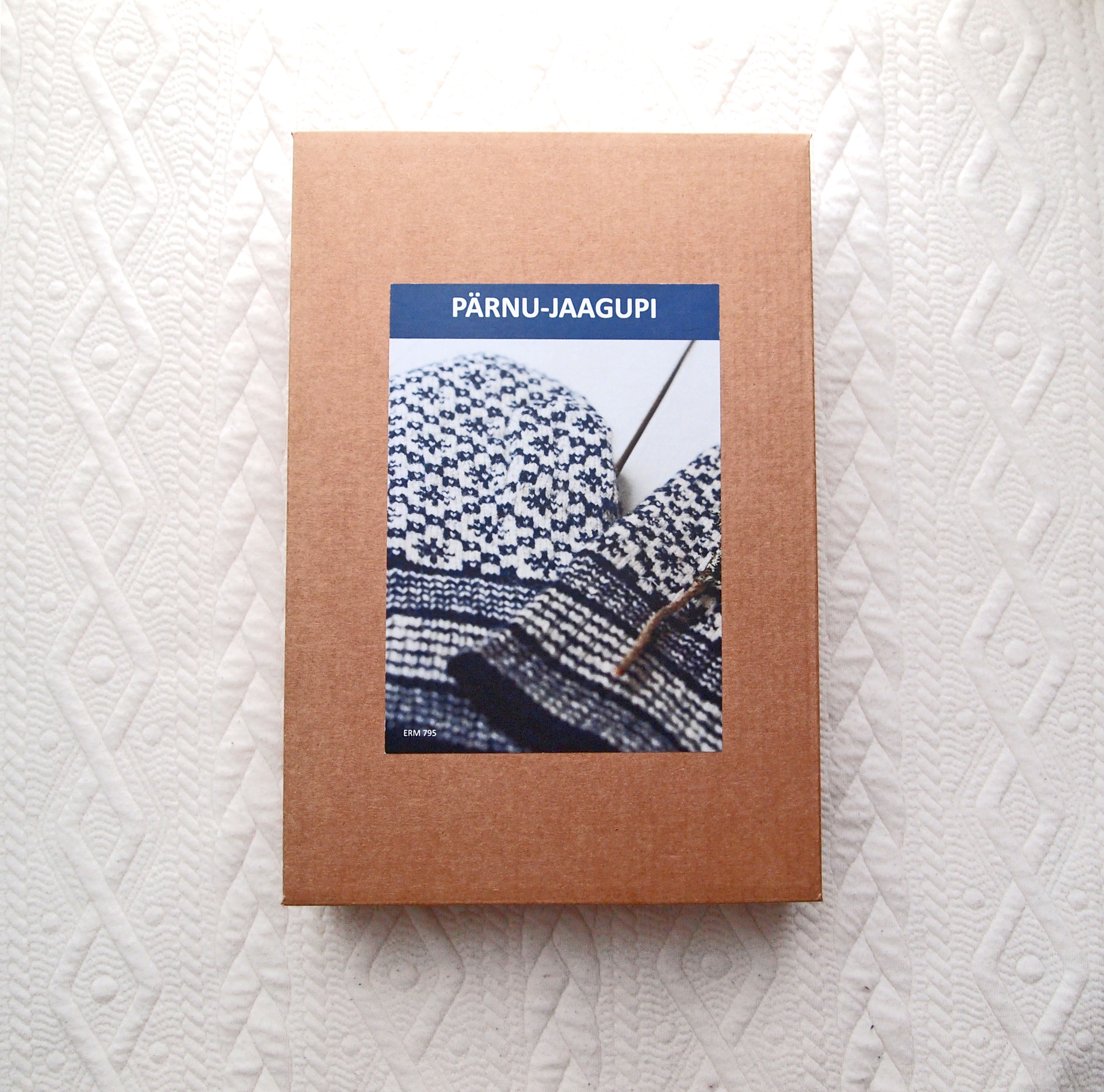 エストニアミトン 手編みキット ＜ 紺×白 ＞