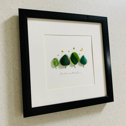 ニーコ　水辺の家と小鳥たち　シーグラス／天然石／自然／森 ニーコ 水辺の家と小鳥たち シーグラス／天然石／自然／森