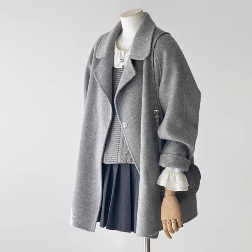 ラシャコート、レディース 、着痩せ 、防風 、春秋、秋冬、 通勤 、通学 、お出かけ