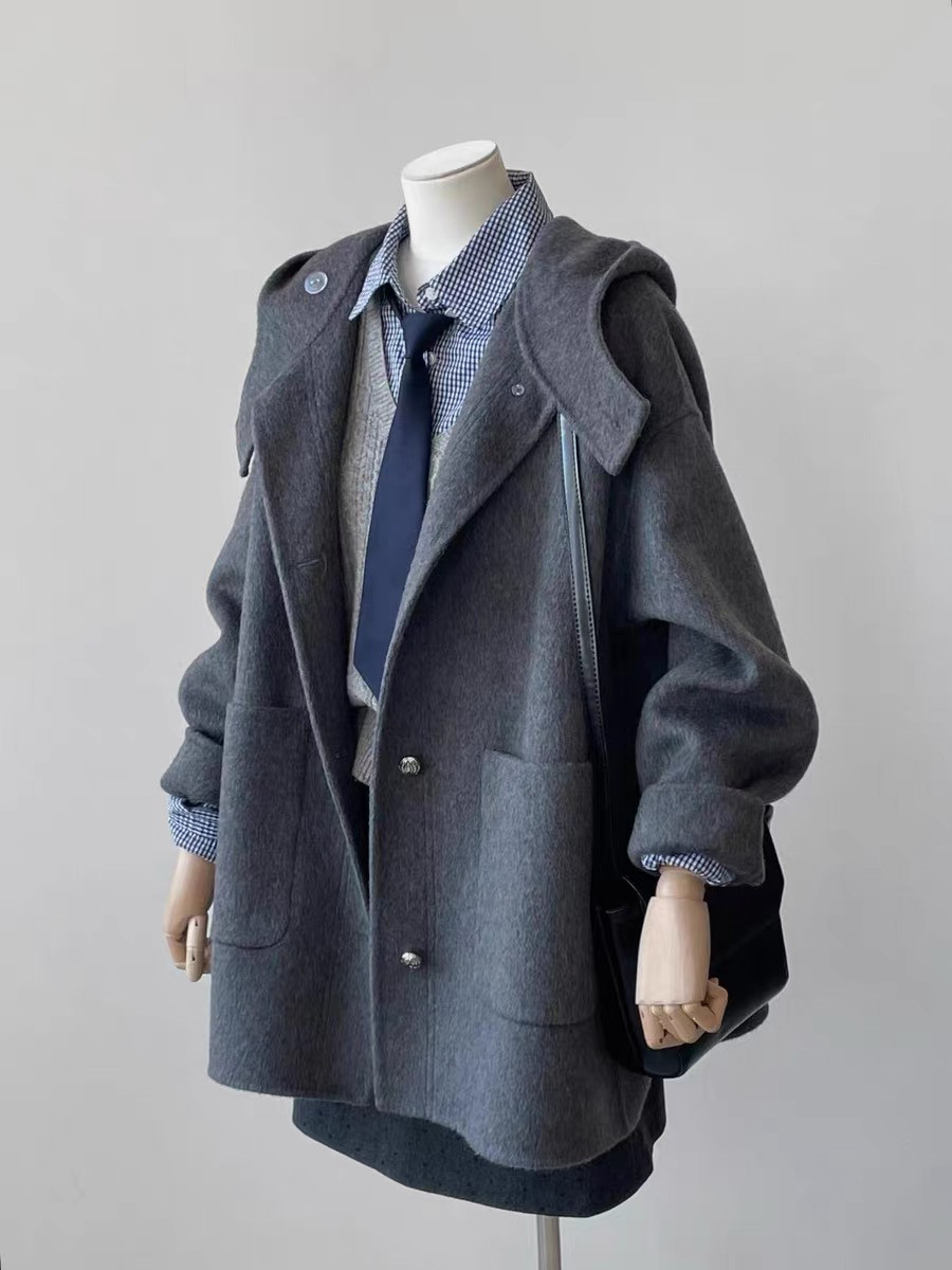 ラシャコート、レディース 、着痩せ 、防風 、春秋、秋冬、 通勤 、通学 、お出かけ